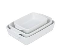 Relaxdays Rectangular Casserole Dishes, Set of 3
