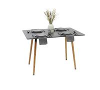 Relaxdays Dining table with bamboo legs
