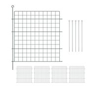 Relaxdays Rectangular Garden Fence with 5 Panels
