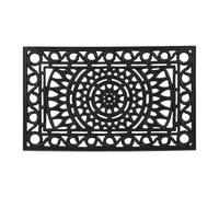 Relaxdays rectangular iron look rubber door mat