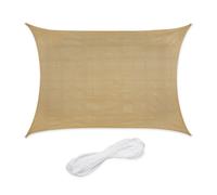 Relaxdays Rectangular Sun Sail Shade HDPE