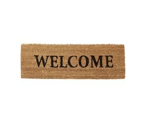 Relaxdays Rectangular welcome text coir doormat