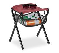 Relaxdays Red camping stool up to 120 kg