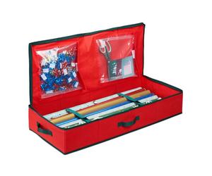 Relaxdays Red Gift Wrap Storage Box