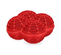 Relaxdays Red Laundry Ball Set of 4