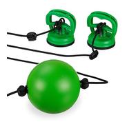 Relaxdays Reflex Boxing Ball, Double End Hand-Eye Coordination Exercise, at-Home Speed Punching Training, Green/Black, 300 x 9 x 9 cm