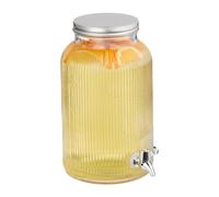Relaxdays Ribbed Glass Drinks Dispenser
