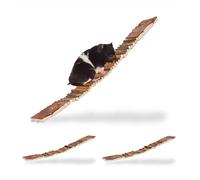 Relaxdays Rodent Suspension Bridge, Set of 3, Flexible, to Hang up, Birds, Hamsters, HxWxD: 1.5 x 55 x 10 cm, Ladder Toy, Wood