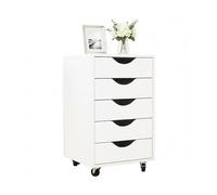 Rolling filing cabinet Office mobile pedestal Printer stand 5 drawers