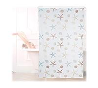 Relaxdays Roller Blind, Water-Repellent, for Bath & Shower, Shell Design, Ceiling, 140x240cm, Semi-Transparent, 240 x 140 x 5 cm