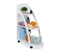 Relaxdays White 3-Tier Cart