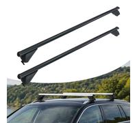 Relaxdays roof bars, closed roof rails, 124 cm, span 105 cm, black