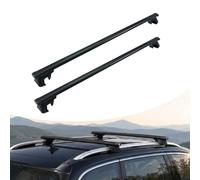Relaxdays roof bars, open roof rails, 135 cm, span 120 cm, crossbars, black