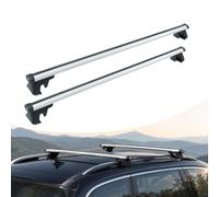 Relaxdays roof bars, open roof rails, 135 cm, span 120 cm, silver
