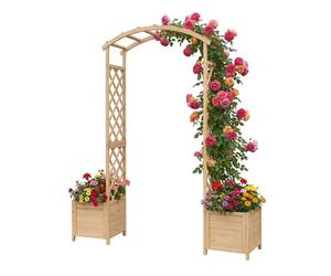 Relaxdays Rose arch & planters