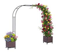 Relaxdays Rose arch with 2 pots