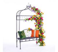 Relaxdays Rose arch with garden bench