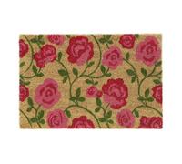 Relaxdays Roses flowers welcome coir doormat