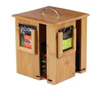 Relaxdays Rotatable Bamboo Tea Box