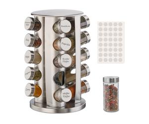 Relaxdays Rotating Spice Rack 20 Spice Jars