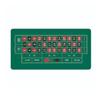 Relaxdays Roulette Poker Mat with Storage Roll, Non-Slip Rubber Base, 60x120 cm, for Casino Games