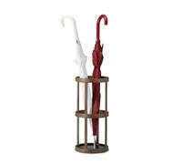 Relaxdays Round Bamboo Umbrella Stand