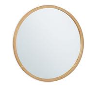 Relaxdays Round Bamboo Wall Mirror 61 cm