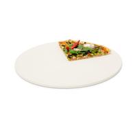 Relaxdays Round, Diameter: 33 cm, 1 cm Thick, Baking Stone Made Out of Cordierite for Crunchy Pizzas, Breads and More, in Oven & Grill, Beige, 33 x 33 x 1 cm