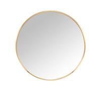 Relaxdays round framed wall mirror, 40 cm diameter, hallway, bathroom, living room, gold