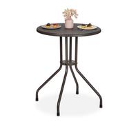 Relaxdays Round Garden Table in Rattan Look