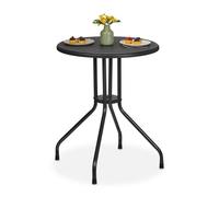 Relaxdays Round Garden Table in Rattan Look