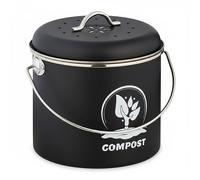 Relaxdays Round Kitchen Compost Bin 3.5 Litres