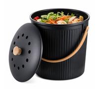 Relaxdays Round kitchen compost bin, 5.6L
