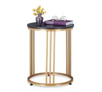 Relaxdays Round Marble Optic Side Table