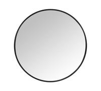 Relaxdays Round Mirror, Diameter 40 cm, with Frame, Wall Mirror for Hallway, Bathroom, Living Room, Hallway Mirror for Hanging, Black