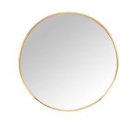 Relaxdays Round Mirror, Diameter 50 cm, with Frame, Wall Mirror for Hallway, Bathroom, Living Room, Hallway Mirror for Hanging, Gold