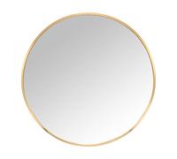 Relaxdays Round Mirror, Diameter 60 cm, with Frame, Wall Mirror for Hallway, Bathroom, Living Room, Hallway Mirror for Hanging, Gold