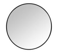 Relaxdays Round Mirror, Diameter 70 cm, with Frame, Wall Mirror for Hallway, Bathroom, Living Room, Hallway Mirror for Hanging, Black