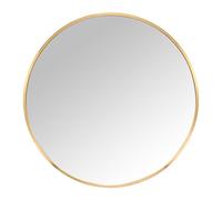 Relaxdays Round Mirror, Diameter 70 cm, with Frame, Wall Mirror for Hallway, Bathroom, Living Room, Hallway Mirror for Hanging, Gold