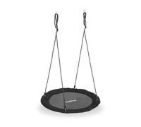 Relaxdays Round Nest Swing for Children & Adults, Adjustable Spider Web Seat, Ø 90 cm, Up to 100 kg