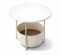 Relaxdays Round side table & basket