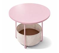 Relaxdays Round side table & basket