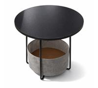 Relaxdays Round side table & basket