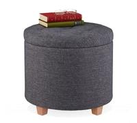 Relaxdays Round Stool with Storage Space