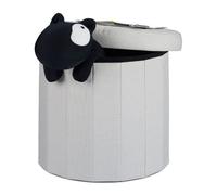 Relaxdays Round Storage Ottoman Size L