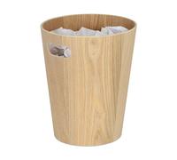 Relaxdays Round Wooden Wastebasket