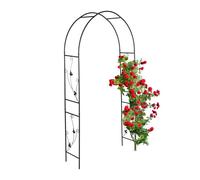 Relaxdays Rounded Rose Arch in Black