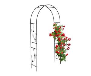 Relaxdays Rounded Rose Arch in Black
