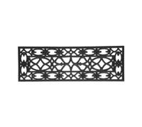 Relaxdays Rubber Doormat with Pattern, Waterproof, Anti-Slip, Floor Mat, Indoor and Outdoor Use, 0.5 x 75 x 25 cm, Black