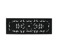 Relaxdays Rubber Step Mat, Rectangular, Indoor & Outdoor Doormat, Shoe Scrapper, 75 x 25 cm, Ornaments, Anti-Slip, Black
